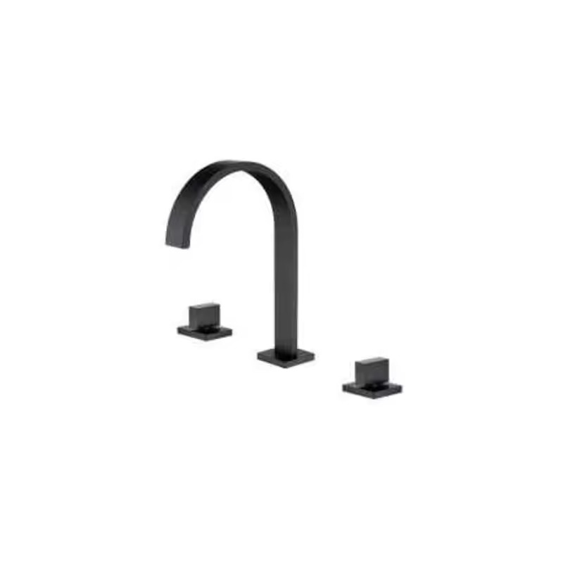 Duplex trium foraminis murum mounted balneo descendat lacus faucets