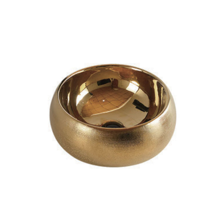 Electroplating Golden Bathroom round Basin